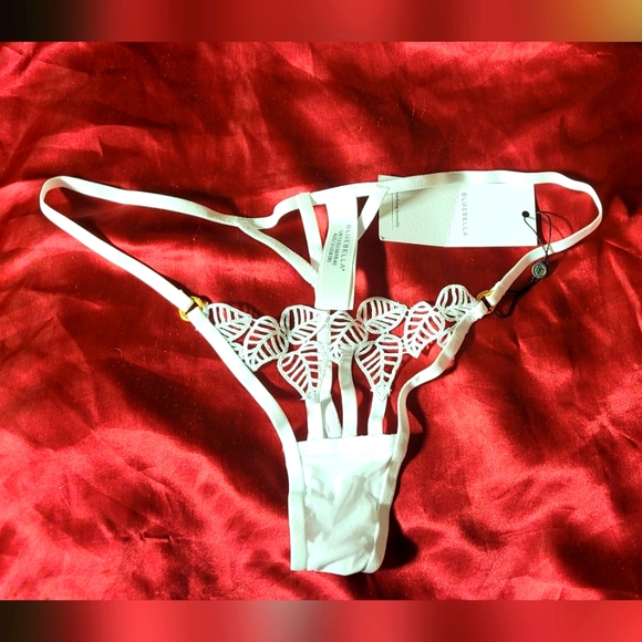 NWT white Blueubella Sapphira set Wired Bra 34DD/E and Thong size M - Picture 11 of 15